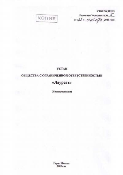 Пошаговая инструкция по созданию устава ООО с одним учредителем