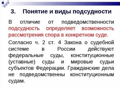 Понятие и принципы подсудности в гражданских делах