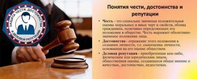 Способы защиты чести, достоинства и деловой репутации