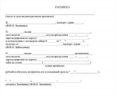 Необходимость расписки при сделках с недвижимостью