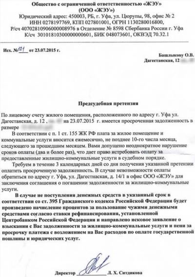 Претензия на оплату задолженности по договору поставки – как составить